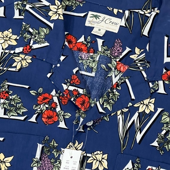 NWT J. Crew Men’s Medium HEATWAVE Shirt Sleeve Button Front Vacation Shirt - Picture 5 of 8